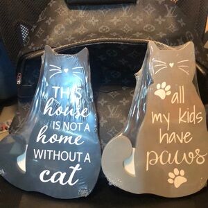 Stand up cat plaques